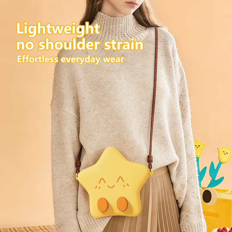 Cartoon Silicone Crossbody Storage Bag Fashionable Cute Wallet Purse Waterproof Portable Travel Single Shoulder Bag