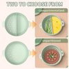 BPA-Free Double-Layer Microwave Vegetable Steamer Eco-friendly Food-Grade Silicone Cover Multi-Functional Steamer Bowl Cooker