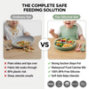 BPA Free Silicone Baby Bowl Kids Plate Bib Weaning Set Children Tableware for Safe Baby Feeding