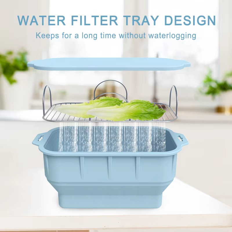 Popular Reusable Silicone Liner Rectangular Air Fryer Basket Recyclable Food Mat for Grill Baking