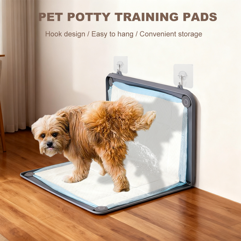 Modern Reusable Silicone Magnetic Dog Pee Pad Holder Wall-Attached Puppy Training Aid with Stylish Design