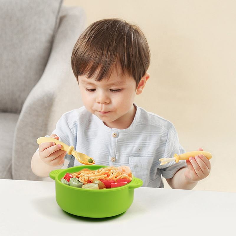 Bol d'alimentation en Silicone personnalis&eacute; avec bol en plastique pour b&eacute;b&eacute;, de qualit&eacute; alimentaire, sans Bpa, nouvel arrivage 2025