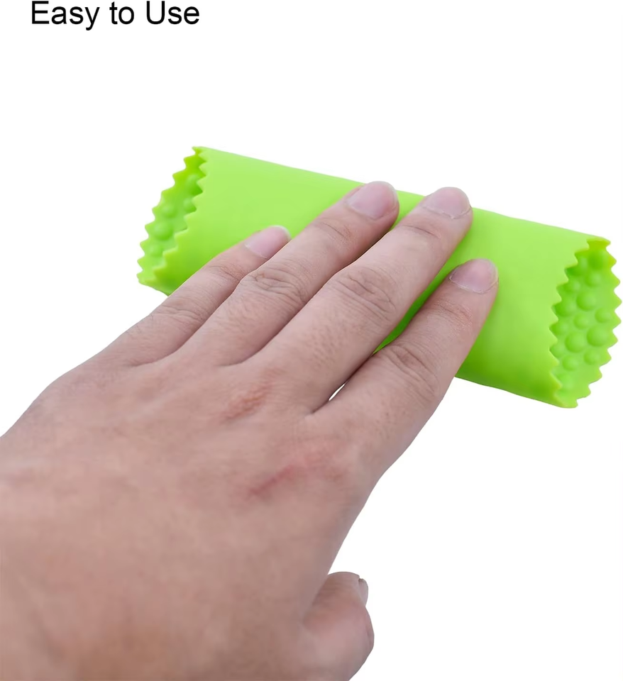 Silicone Vegetable Tool with Manual Operation Garlic Peeler Roller Keeper Aluminum Metal for Household Kitchen Use