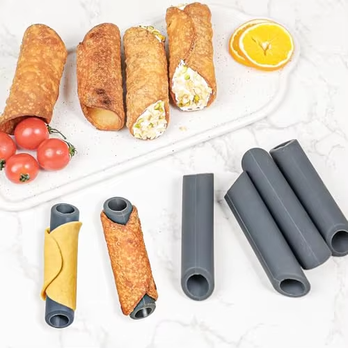 Herramienta para hornear de silicona DIY, formas antiadherentes, rollo de crema, tornillo, carcasa de croissant, cuerno, moldes de pasteler&iacute;a de tubo dan&eacute;s