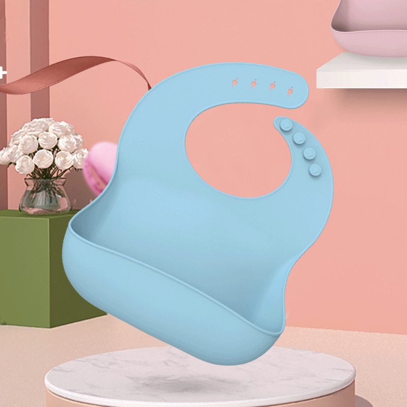 2026 New BPA Free Custom Silicone Bib Modern Food Grade Silicone Baby Feeding Set Baby Bibs Silicone