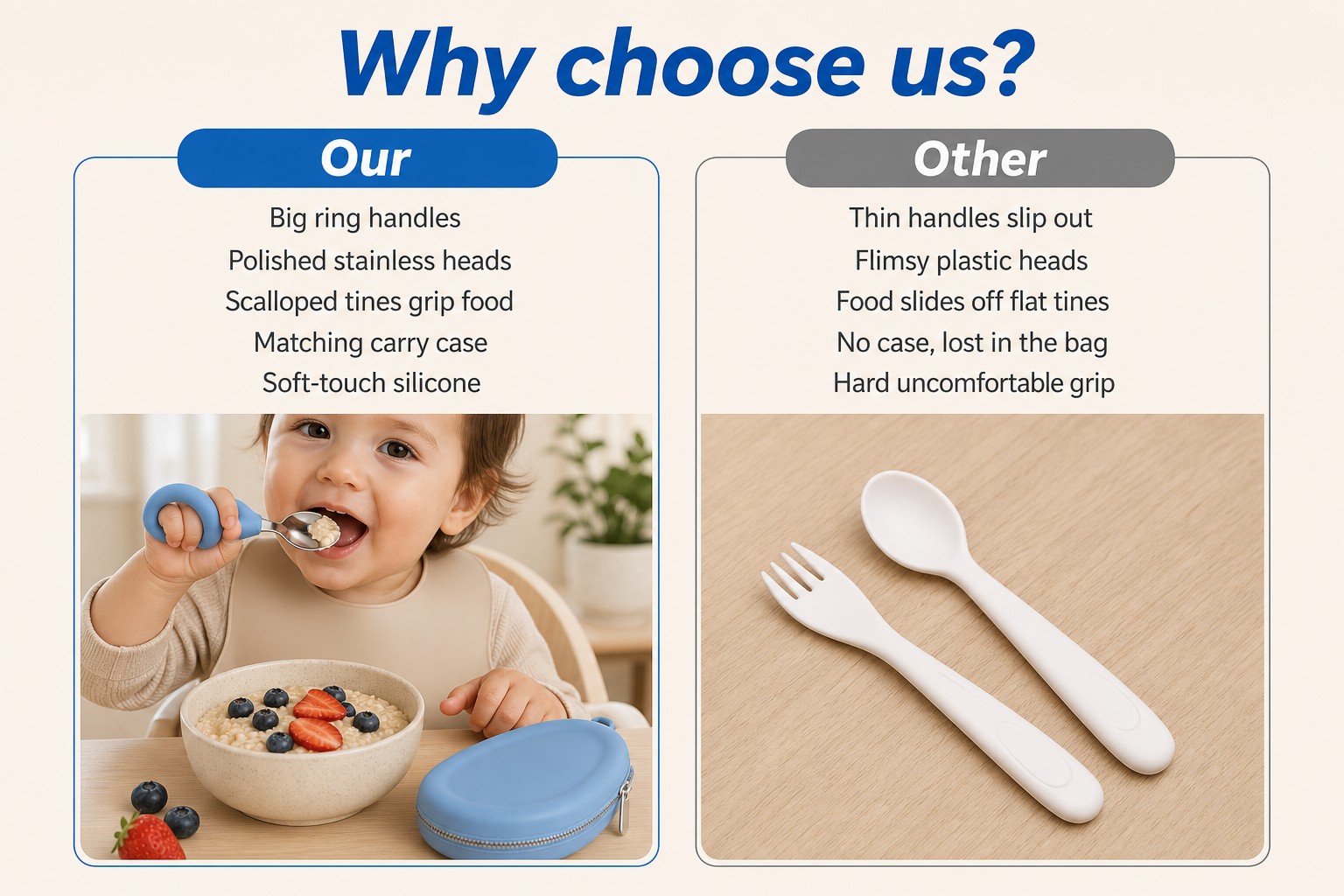 <b>Why Choose Our Stainless Steel Feeding Set for Parents</b> <link href="https://fonts.googleapis.com/css?family=Inter" rel="stylesheet" type="text/css" />