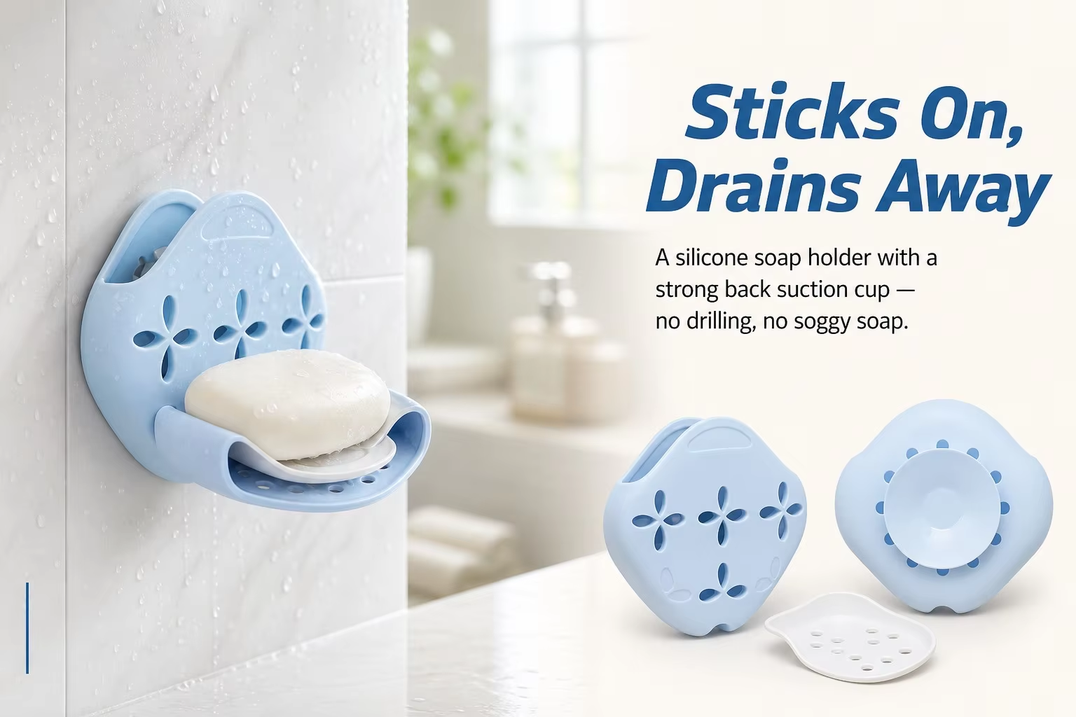 <b>Soft, Drainage-Designed, and Suction-Mounted Silicone Design</b><br /> <link href="https://fonts.googleapis.com/css?family=Inter" rel="stylesheet" type="text/css" />
