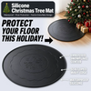 Plush Christmas Tree Skirt - Tree Base Cover Apron Mat