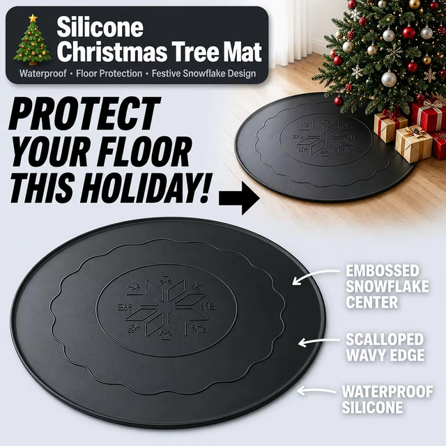 Plush Christmas Tree Skirt - Tree Base Cover Apron Mat