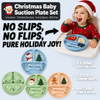 Christmas Silicone Baby Plate - Divided Suction Feeding Set