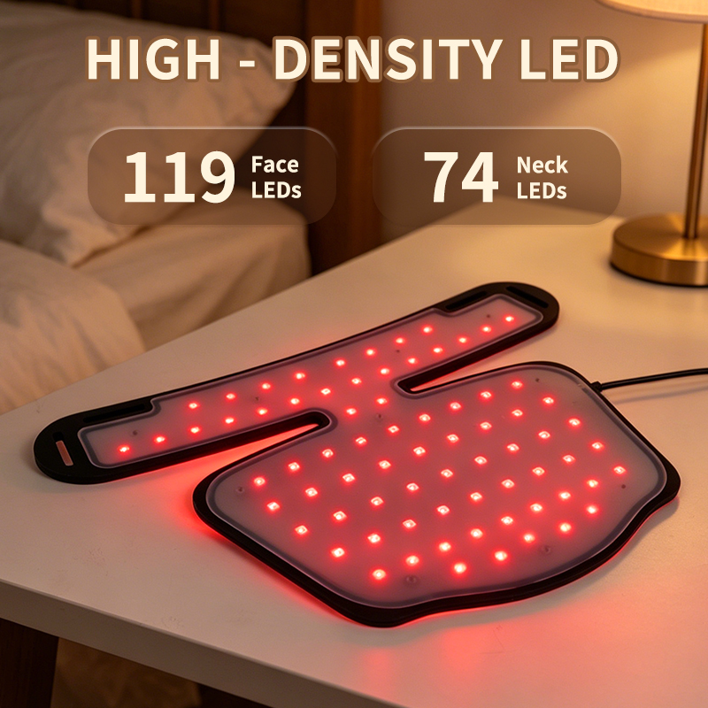 LED Light Therapy Mask - Red & Infrared for Face Neck