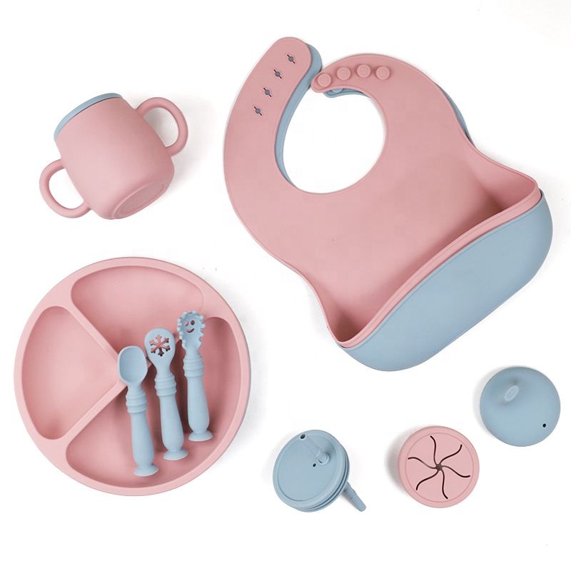 Silicone Divider Plate & Bowl Set with Spoon - for Kids