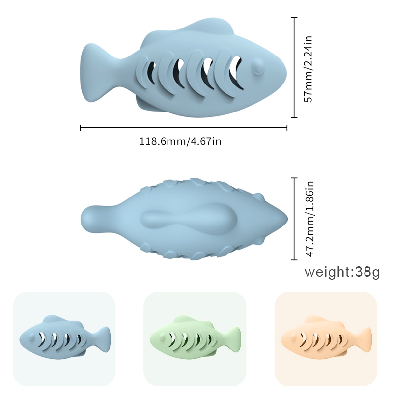 Interactive Catnip Toy for Cats - Fish Shape Teeth Cleaning