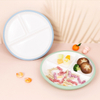 Wellfine Ceramic Dinner Plate Microwave Safe Porcelain Kids Tableware Ceramic Baby Plate With Silicone Suction