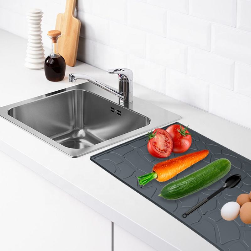 Anti slip Kitchen Cabinet Mats Wholesale Table Mats Silicone Pad Waterproof Silicon Under the Bathroom Sink Cabinet Mat