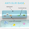 Bathtub Splash Guard Silicone Water Barrier Bathtub Bathroom Splash Proof Storage Suction Cup Tray Anti-slip Toy Holder Storage