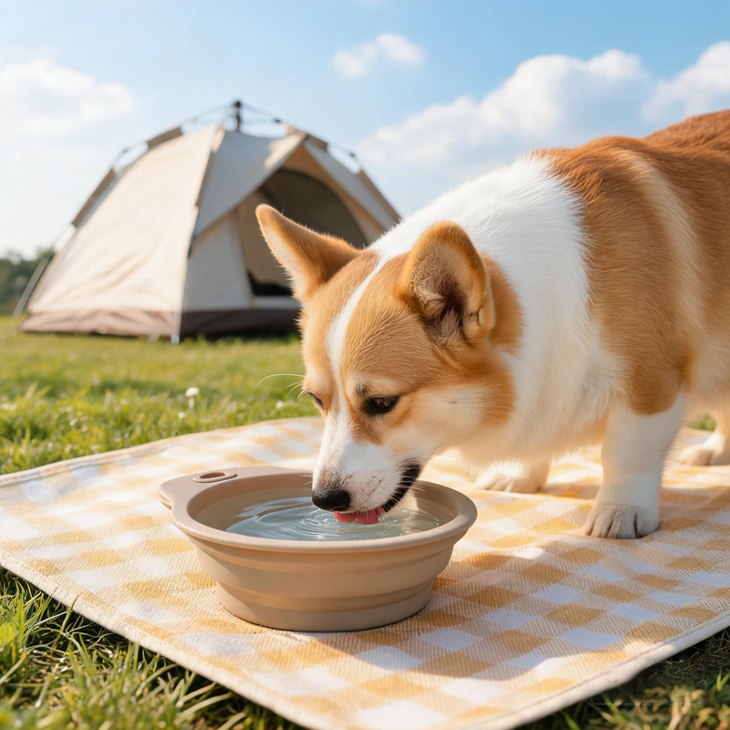 Portable Collapsible Dog Bowl BPA Free TPE ABS Collapsible Pet Bowl Portable Dog Feeder with Adjustable Height for Travel
