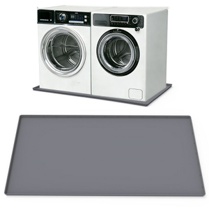 Silicone Kitchen Bathroom Cabinet Mat Protector Bamboo Under-Sink Liner with Drain Hole for Drips, Leaks, and Spills