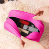 Wellfine Large Capacity Waterproof Silicone Makeup Bag Fashionable Multi-Functional Cosmetic Storage Zipper Bag