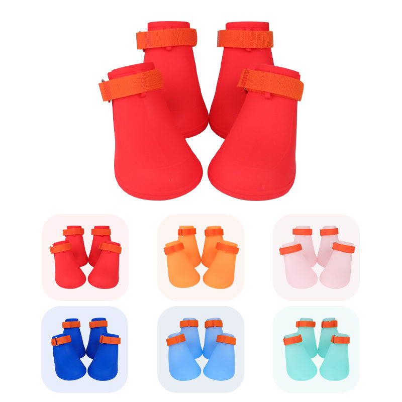 2027 Top Ranking Anti-Slip Rubber Boots Waterproof Silicone Dog Rain Shoes for Dogs-for Spring Summer Outdoor