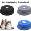Solid Pattern Silicone Pet Lick Bowl Eco-Friendly Slow Feeder Liquid Treat Bowl Dogs Eating Portable