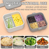 Wellfine Double Lunch Box Safe Portable Sealed Leak-Proof Microwave Dual-Tier Bento Box