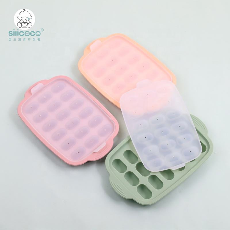Silicoco 3D Drink Ice Ball Cube Maker Mold Sphere Square Shapes Silicone Ice Cube Trays Pallet Moldes With Lid Freezer Tray