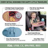 Modern Kids Car Seat Travel Tray with Cup Holder and Snack Convertible Design Solid Style Convertible Snack Tray