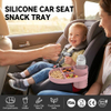 Modern Kids Car Seat Travel Tray with Cup Holder and Snack Convertible Design Solid Style Convertible Snack Tray
