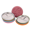 Wellfine Children Food Container Kids Dining Silicone Stainless Steel Insulated Double Wall Baby Feeding Bowl Set