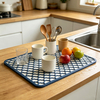Sink Protector Pad Anti Slip Quick Dish Dry Mat Dish Drain Mat Absorbent Stone Kitchen Silicone Dish Drying Diatomite Earth Mat