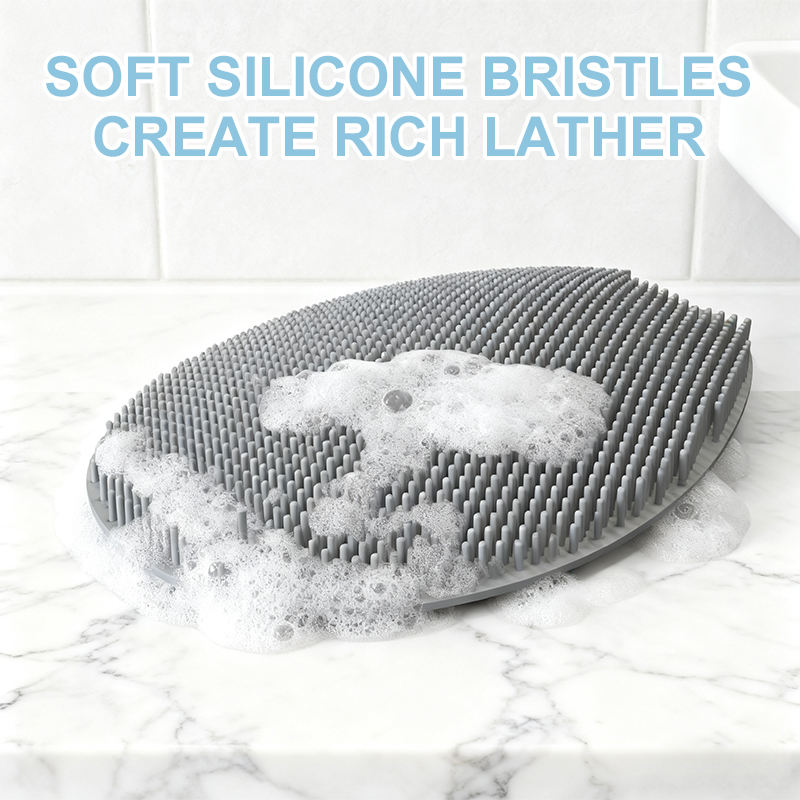Soft Silicone Hair Cleaning Brush Reusable Baby Bath Cleaner Massager Brush Scrubber Silicone Baby Shampoo Brush