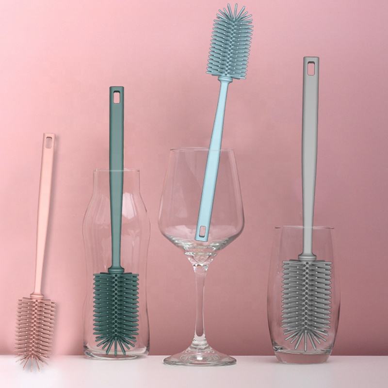 Wholesale Silicone Baby Bottle Cleaning Brush Reusable Baby Bottle Brush
