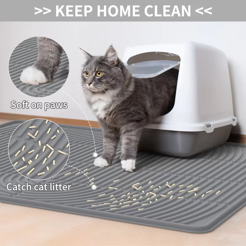 Cat Dog Food Mat Waterproof Non Slip Waterproof Feeding Mat Rapid Water Absorption Dog Mat