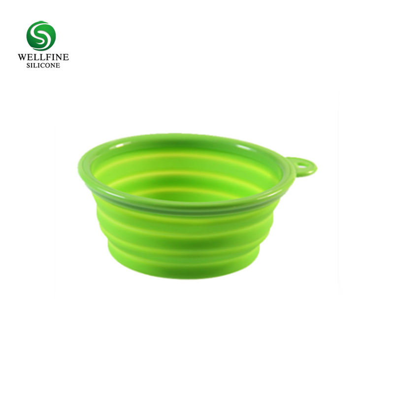 Silicone Collapsible Dog Bowl, Foldable Expandable Cup Dish for Pet Cat Food Water Feeding Portable Travel Bowl Free Carabiner