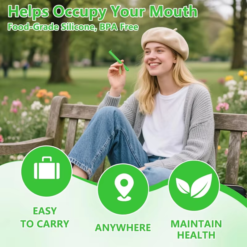 Chewable Essential Oil Breath Stick Chewable Breather Quit Portable Stop Smoking Aid with Peppermint for Aromatherapy