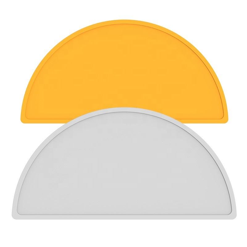 Wellfine BPA Free Reusable Eco-Friendly Round Silicone Table Mat for Baby Kids Classic Style OEM ODM Feeding Placemat
