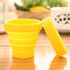 Modern Candy Color Silicone Telescopic Gargle Cup 200ml for Home Outdoor Sports Travel Business-Folding Advertising Cup Gift