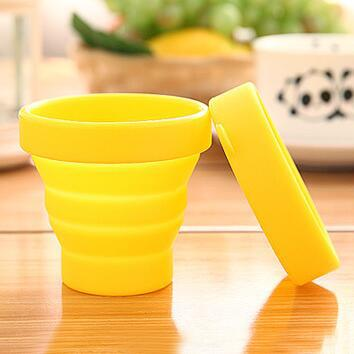Modern Candy Color Silicone Telescopic Gargle Cup 200ml for Home Outdoor Sports Travel Business-Folding Advertising Cup Gift