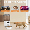 Wellfine Portable Smart Pet Feeder 1.5kg USB Dry Food Dispenser 4L Stainless Steel Dog Cat Bowls