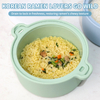 BPA-Free Eco-Friendly Silicone Microwave Steamer Lazy Food Steamer Bowl for Vegetables and Cooker Pot