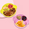Food Grade Silicone Eco-Friendly Baby Plate Set with Suction Base Non-Slip Placemat for Toddlers
