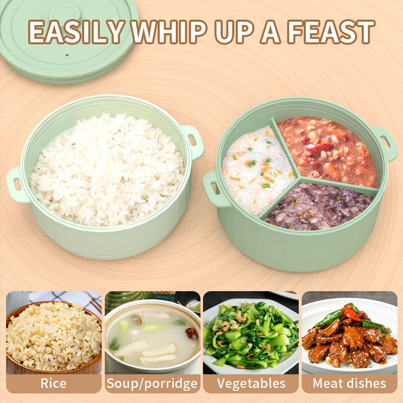 Eco-Friendly Microwave Vegetable Steamer Microwavable Plastic Container for Steaming Broccoli Fish Other Vegetables Eco-Friendly