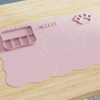 Foldable Pink Pattern Double-Sided Nail Art Desk Pads with Custom Logo Protective Working Nail Table Mat