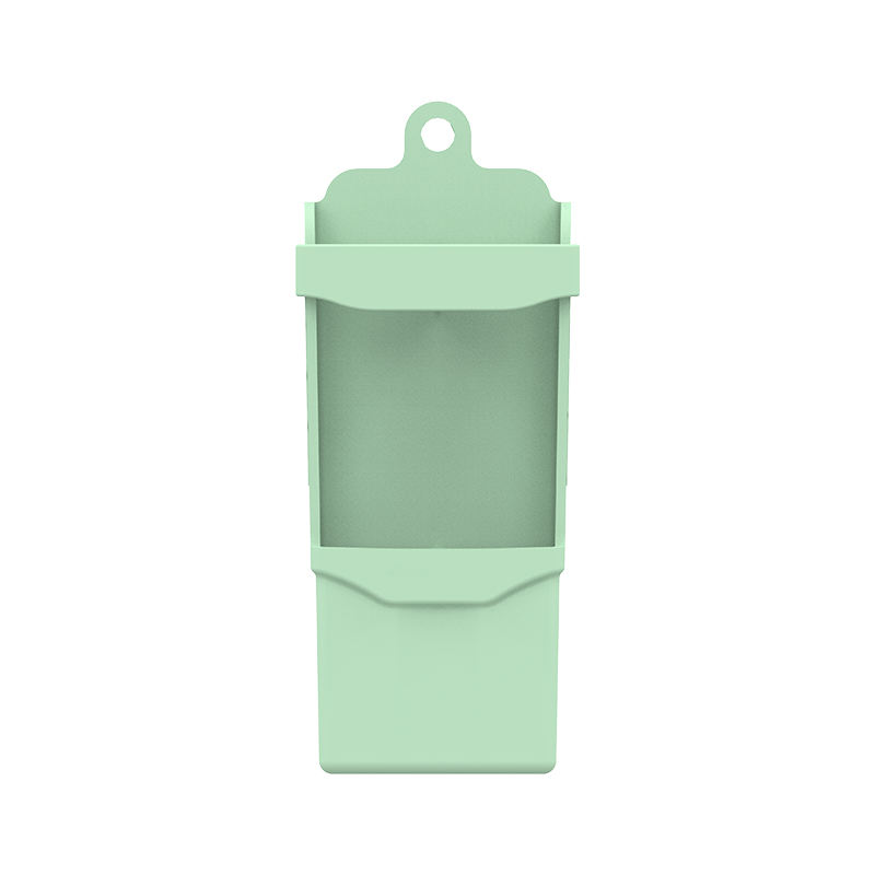 Kitchen Storage Box with Drainage Holes Multiple Fixing Methods Silicone Straw Storage Case