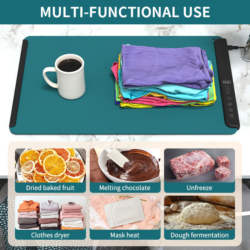 2026 Hot Portable Electronic Food Warming Tray Water Proof Coating Heating Mat Board Food Warming Mat