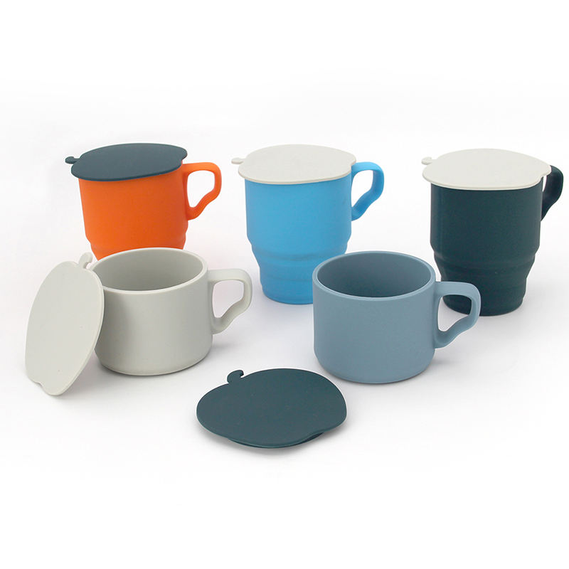 ODM OEM Portable Travel Custom Logo Reusable BPA Free Silicone Collapsible Reusable Coffee Cup With Lid