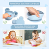 BPA Free Toddler Silicone Baby Feeding Supplies Snack Food Dinnerware Silicone Cup Bib Suction Plate Bowl Spoon and Fork Set