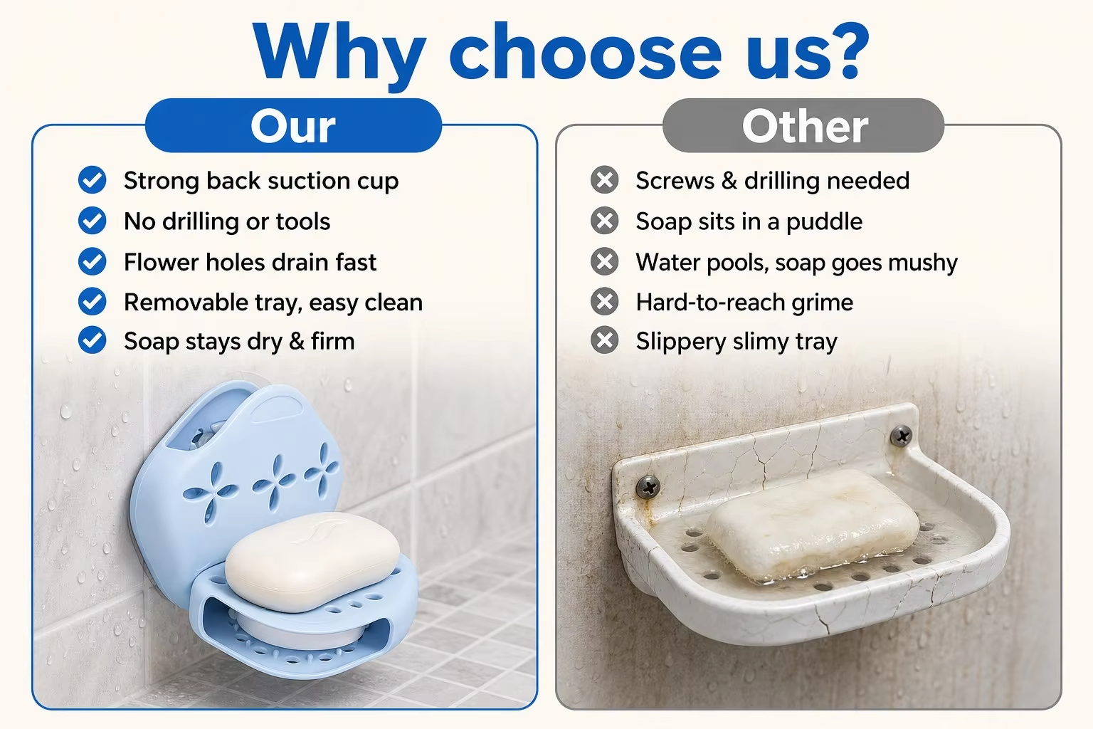 <p><b>Why Choose Our Suction Soap Holder for Bathroom Owners</b></p> <link href="https://fonts.googleapis.com/css?family=Inter" rel="stylesheet" type="text/css" />