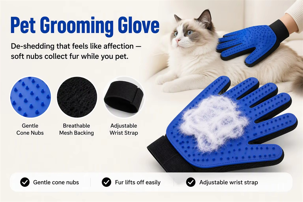 <span style="font-family:inter;"><span style="color:#2f4a52;"><strong>Grooming Glove for Easier, Bonding-Friendly Coat Care</strong></span></span> <link href="https://fonts.googleapis.com/css?family=Inter" rel="stylesheet" type="text/css" />